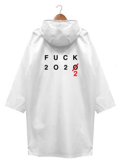 Дождевик FUCK 2020/2022 Белый, Цвет: Белый, Размер: Oversize