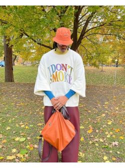 Свитер в офлайне DONSMOKE "Rainbow Logo" Oversized Knitted Sweater, Цвет: Белый, Размер: S 